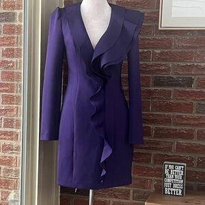 One33 Social Ruffled Scuba Sheath Dress Size 2 NWT